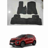 7D Floor Mats Plain Black For KIA Sportage 2020 to 2021
